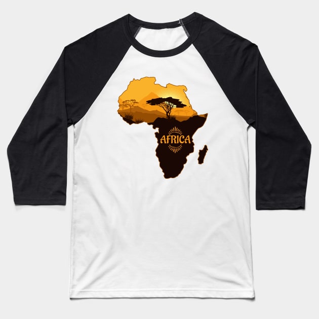 Africa Baseball T-Shirt by Dojaja